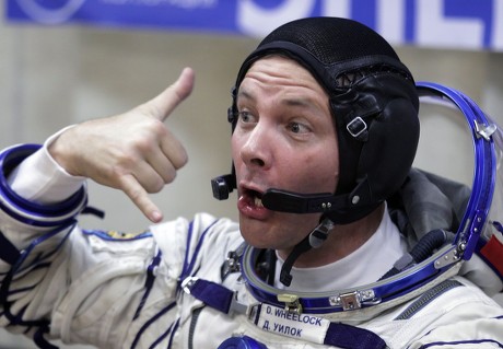 Nasa Astronaut Douglas Wheelock Gestures During Editorial Stock Photo ...