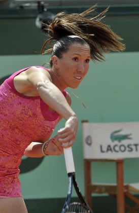 Jelena Jankovic Serbia Serves Alona Bondarenko Editorial Stock Photo ...