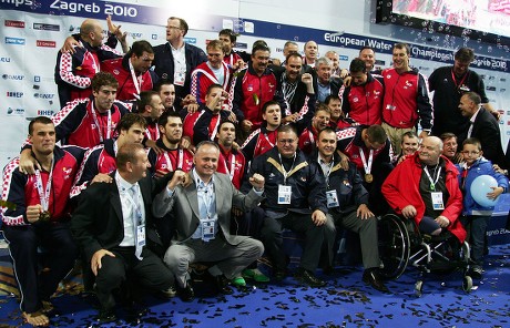 Croatian Water Polo Team Celebrates Gold Editorial Stock Photo - Stock