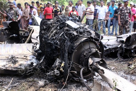 Civilians Gather Behind Piece Wreckage Kfir Editorial Stock Photo