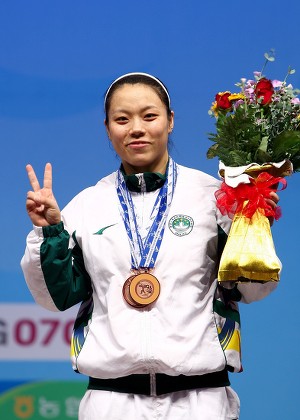 Bronze Medalist Zhang Shaoling Macao Celebrate Editorial Stock Photo