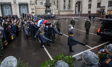 Funeral for killed Russian Ambassador to Turkey, Russian Federation - 22 Dec 2016