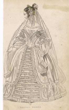 19th Century Wedding Dress Circa 1840 Editorial Stock Photo - Stock 