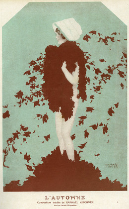 Naked Lady Covers Herself Autumn Leaves Editorial Stock Photo - Stock