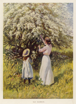 Edwardian Lady Little Girl Probably Mother Editorial Stock Photo ...