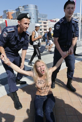 Ukraine Soccer Uefa Euro 2012 Femen Protest - Jul 2012