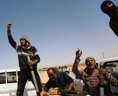 Libyan Rebel Fighter Reloads Ammunition Belt Editorial Stock Photo ...