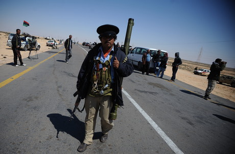 Libyan Rebel Fighter Reloads Ammunition Belt Editorial Stock Photo ...