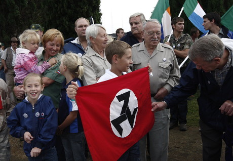 Photo: Youths carrying the Afrikaner Weerstandsbeweging (African