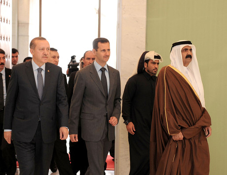 Syrian President Bashar Assad C Qatari Editorial Stock Photo - Stock