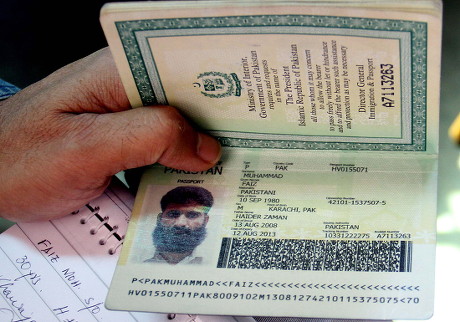 Security Official Shows Passport Pakistani Man Editorial Stock Photo ...