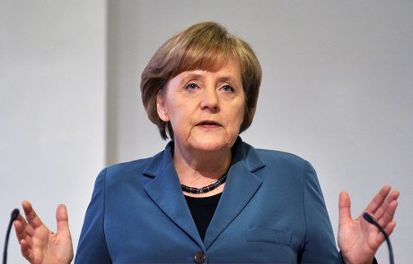 Britain Politics German Chancellor Merkel King Charles Medal - Apr 2010