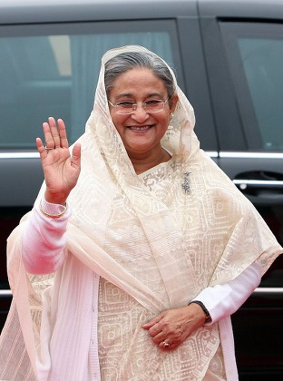 Bangladeshi Prime Minister Sheikh Hasina Waves Editorial Stock Photo ...