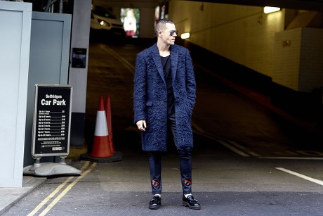 Street Style, Autumn Winter 2017, London Fashion Week Men's, UK - 06 Jan 2017