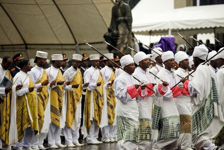 Ethiopian Priests Perform During Funeral Late Editorial Stock Photo ...