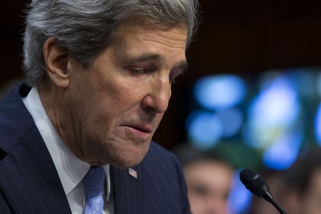 Democratic Senator Massachusetts John Kerry Cries Editorial Stock Photo