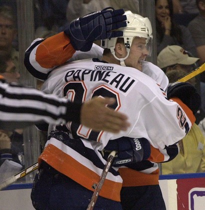 New York Islanders Justin Papineau Celebrates Editorial Stock Photo
