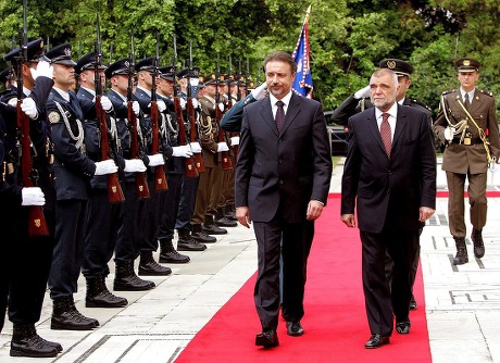 Macedonian President Branko Crvenkovski L His Editorial Stock Photo ...