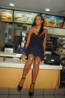 Sasha Parker the face of Pretty Polly in a McDonalds, London, Britain - 08 Jul 2008
