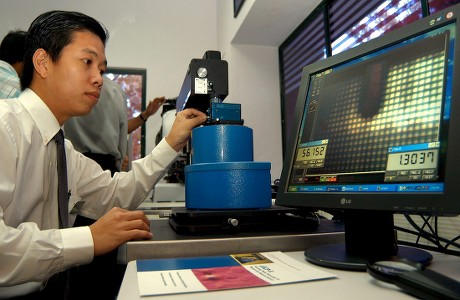 Scientist Works On Atomic Force Microscope Editorial Stock Photo ...