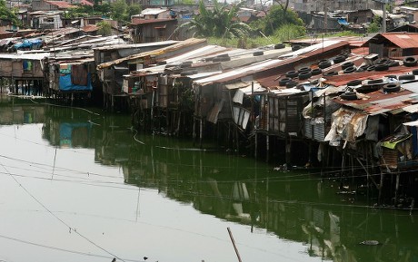 Lines Shanties Built Bank River Seen Editorial Stock Photo - Stock 