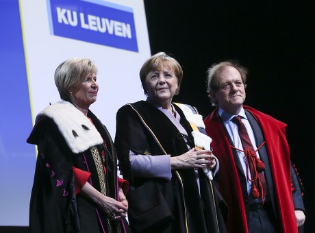 German Chancellor Angela Merkel receives honorary doctorate, Brussels, Belgium - 12 Jan 2017