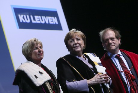 German Chancellor Angela Merkel receives honorary doctorate, Brussels, Belgium - 12 Jan 2017