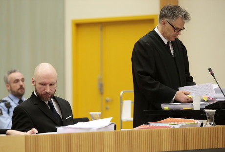Appeal case of convicted mass murderer Anders Breivik, Skien, Norway - 12 Jan 2017