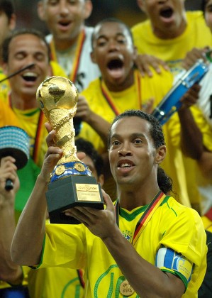 Brazilian Captain Ronaldinho Lifts Trophy After Editorial Stock Photo ...