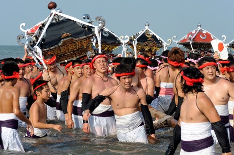 Japanese Fishermen Carry Sacred Shrines Into Editorial Stock Photo Stock Image Shutterstock