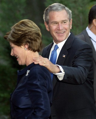 Us President George Bush R His Editorial Stock Photo - Stock Image