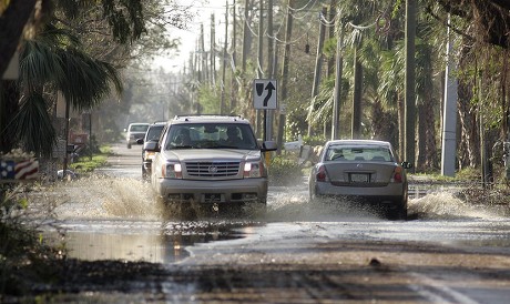 Residents Drive Around Flooded Streets Sewall Editorial Stock Photo ...