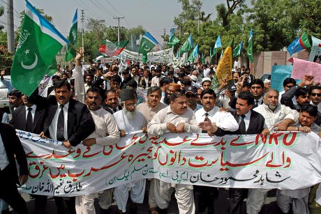 Pakistani Lawyers Political Parties Workers Protest Editorial Stock ...