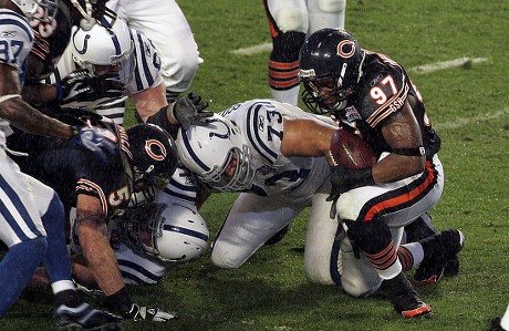 Chicago Bears wide receiver Muhsin Muhammad, (87) celebrates his