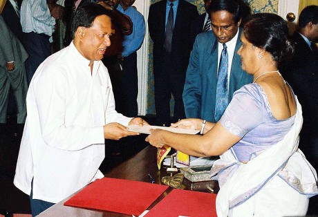 Newly Elected Parliamentarian Sarath Amunugama Being Editorial Stock