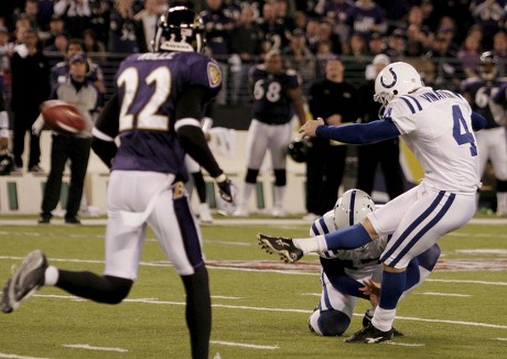Colts Kicker Adam Vinatieri 4 Kicks Editorial Stock Photo - Stock Image