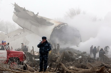 Rescuers Work Site Airplane Crash Near Editorial Stock Photo - Stock ...