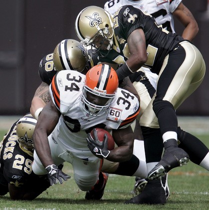 Reuben Droughns Number 34 Cleveland Browns Editorial Stock Photo - Stock  Image