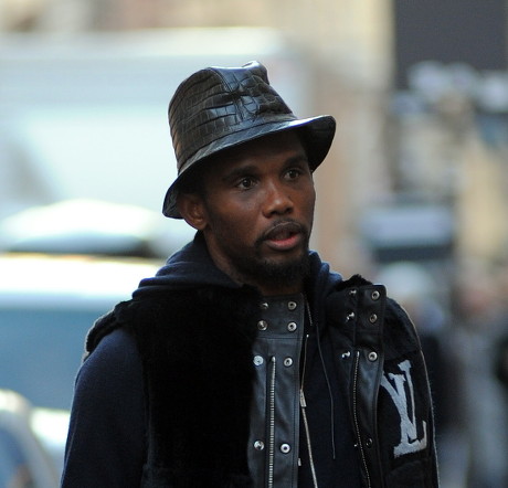 Samuel Etoo out and about, Milan, Italy - 16 Jan 2017