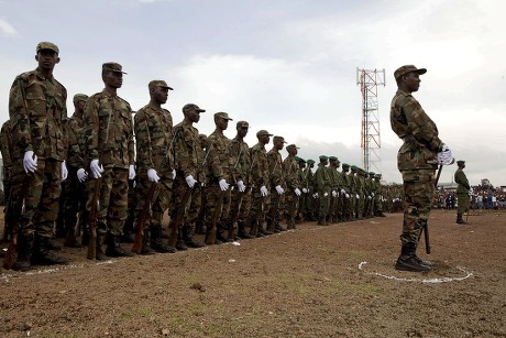 Rwandan Army Soldiers Form During Ceremony Editorial Stock Photo ...