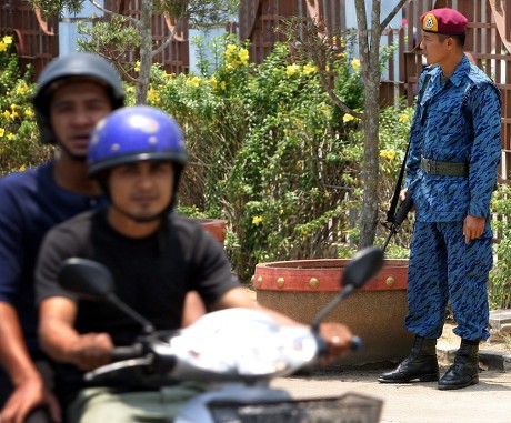 Malaysia Policeman Guards Malaysian People Ride Editorial Stock Photo ...