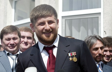 Ramzan Kadyrov Smiles He Talks Journalists Editorial Stock Photo ...