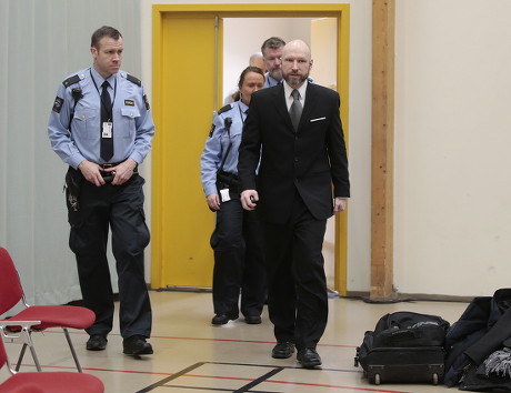 Anders Behring Breivik appeal case in Borgarting Court of Appeal, Skien, Norway - 18 Jan 2017