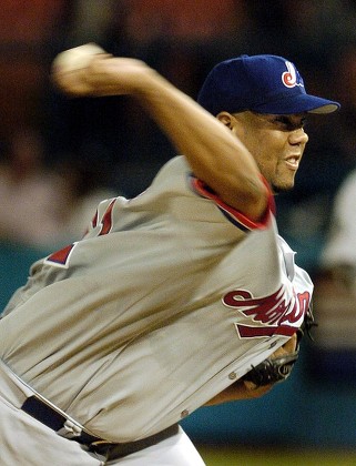 Montreal Expos Pitcher Livan Hernandez Delivers Editorial Stock Photo ...