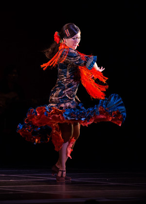 Japanese Flamenco Contestant Performs On Stage Editorial Stock Photo ...