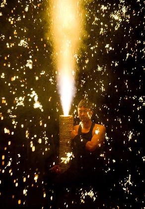 Local Japanese Man Holds Traditional Firework Editorial Stock Photo ...