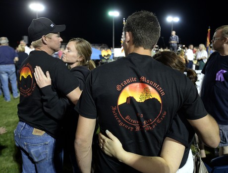 Members Granite Mountain Hotshot Crew Hug Editorial Stock Photo - Stock