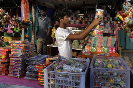 Locally Made Firecrackers Fireworks Displayed Temporary Editorial Stock ...