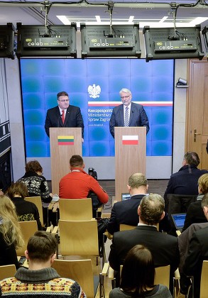 Polish Foreign Minister Witold Waszczykowski and Minister of Foreign Affairs of Lithuania Linas Antanas Linkevicius, Warsaw, Poland - 20 Jan 2017
