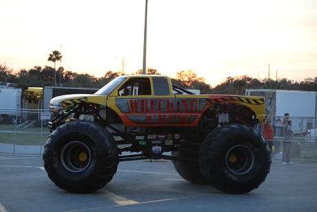 January 21, 2017: The Monster truck Xtermigator driven by JR McNeal, during  the Monster Jam at Camping World Stadium, in Orlando, Florida. Robert John  Herbert/CSM. (Cal Sport Media via AP Images Stock